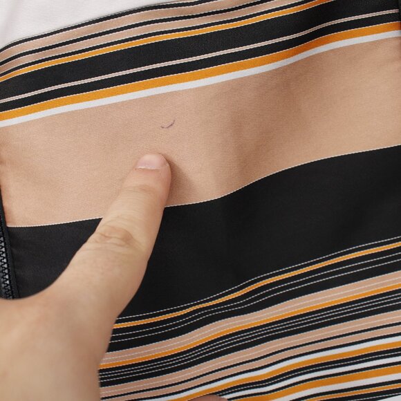 Lafayette 148 jacket women's Large full zip striped collared silk polyester - Picture 3 of 12